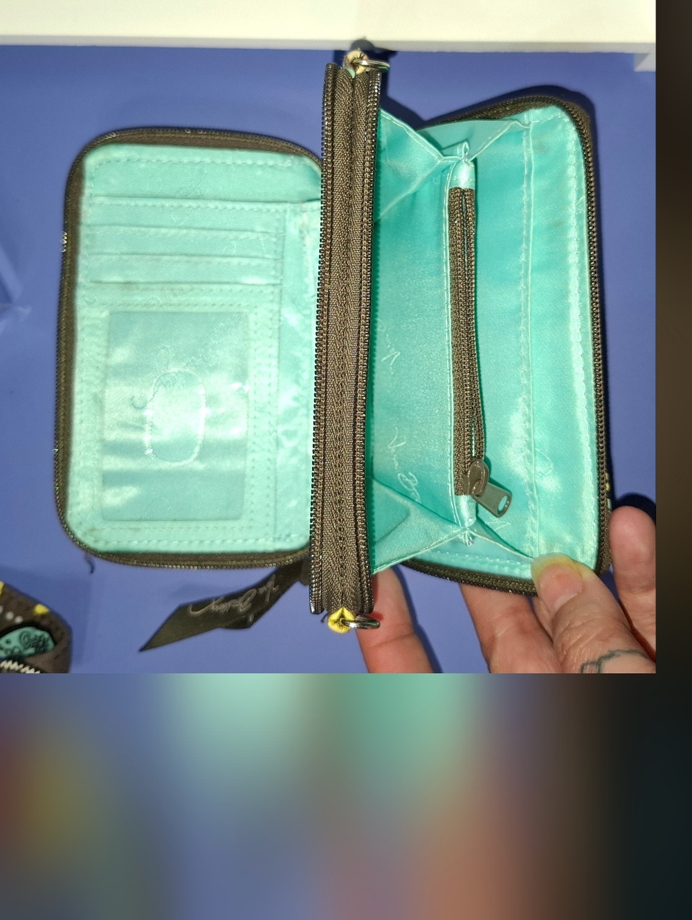 Retired Vera Bradley Lil Hipster Crossbody & Wallet Set In "Flower Shower" - EUC - Picture 8 of 11